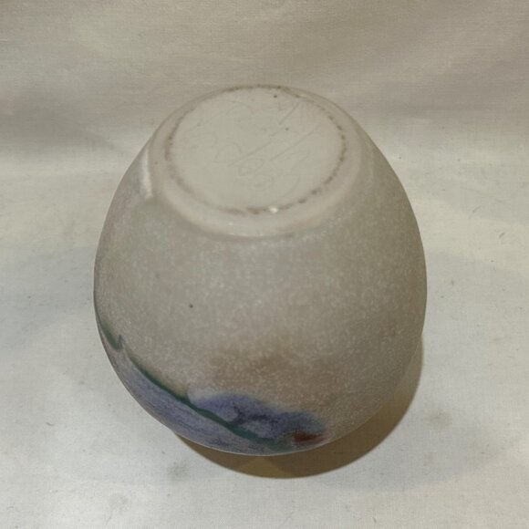 Cooper Mays North Carolina Pottery Bud Vase 4.75" Signed - Picture 9 of 10